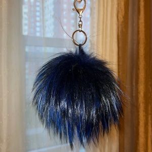 Blue fox keychain